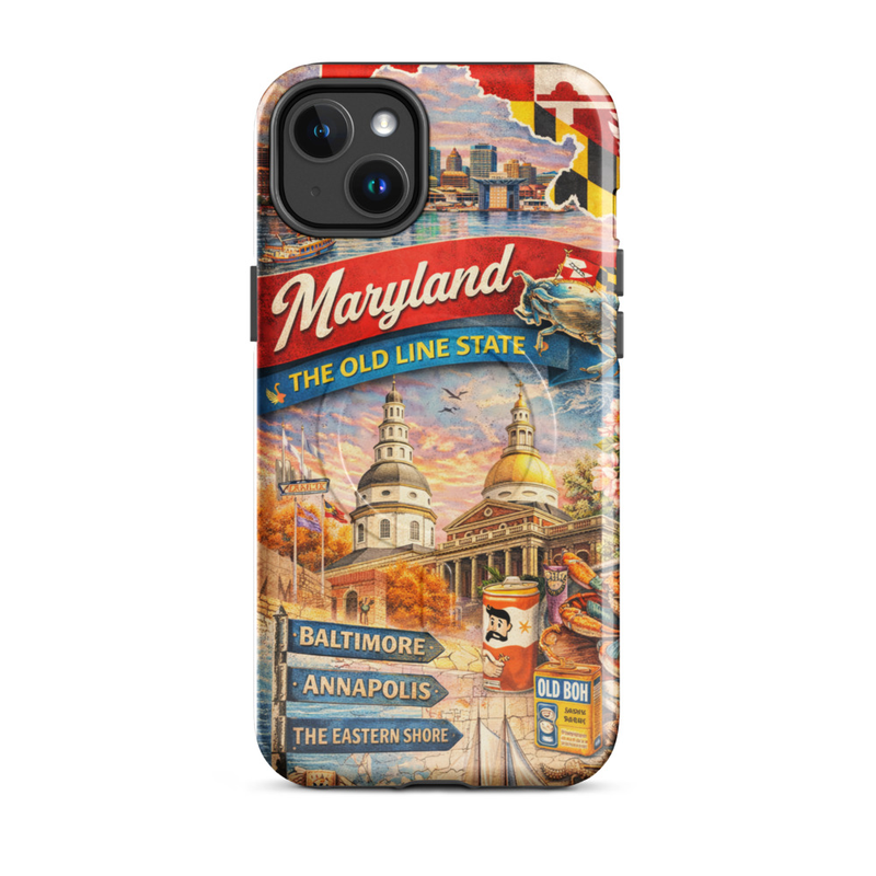 Maryland State Illustrated iPhone Case