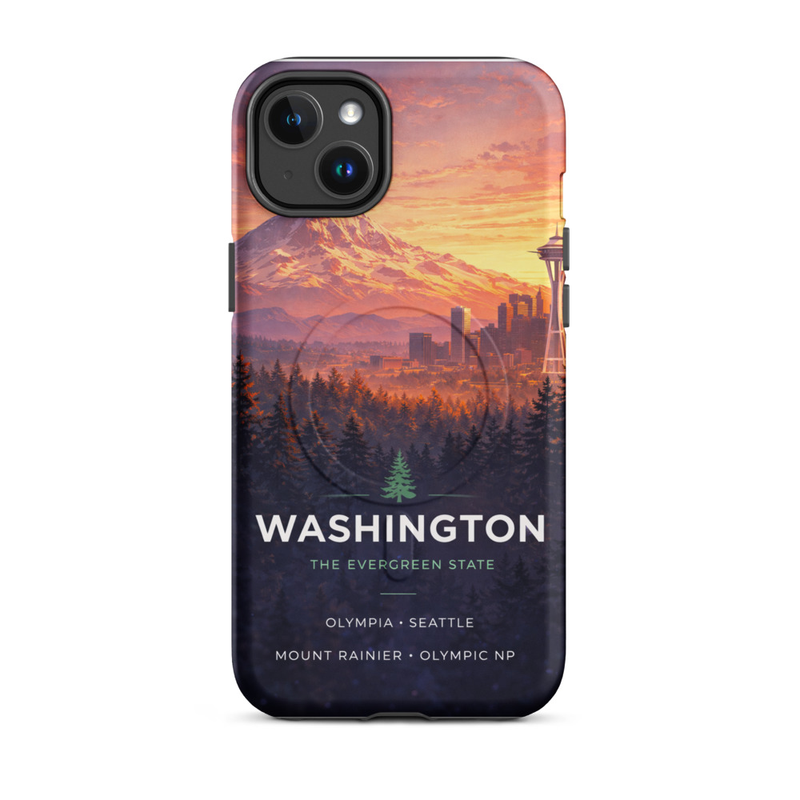Washington State Illustrated Phone Case