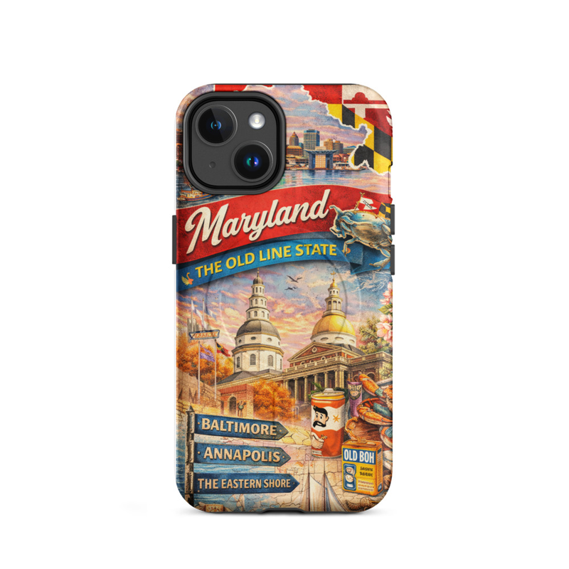 Maryland State Illustrated iPhone Case