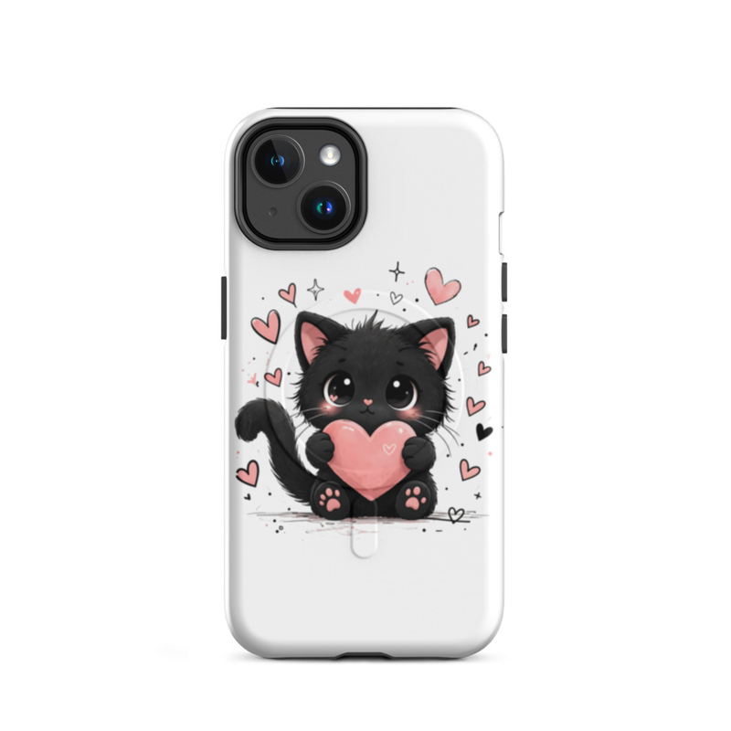Cute Cat Heart iPhone Case