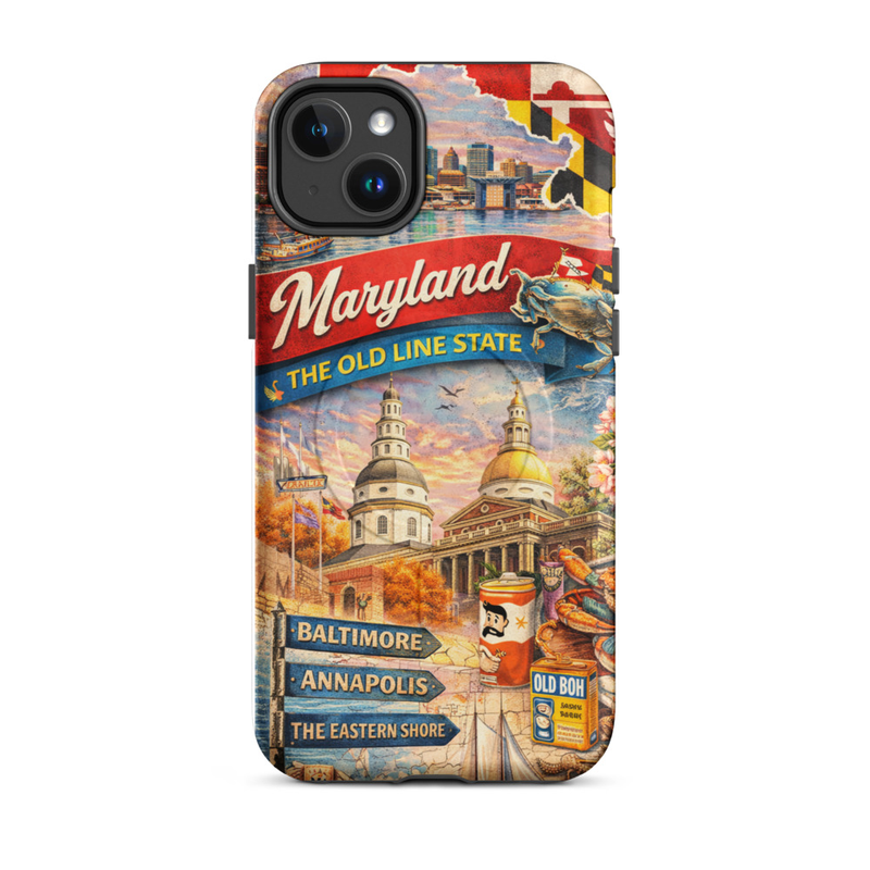 Maryland State Illustrated iPhone Case