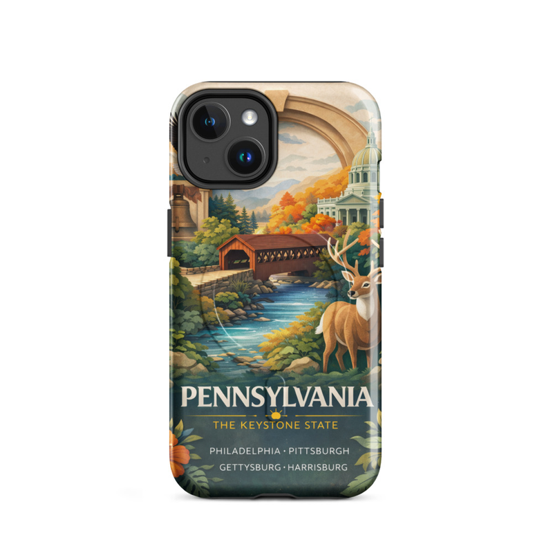 Pennsylvania Illustrated iPhone Case