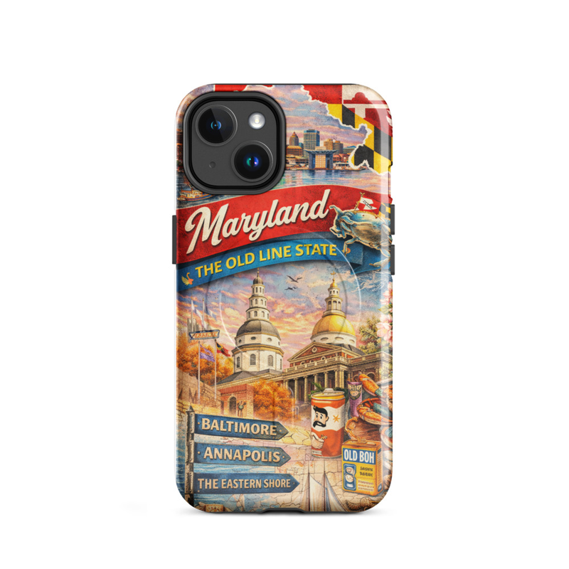 Maryland State Illustrated iPhone Case