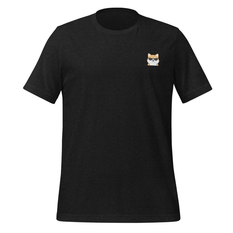 Black Cat Embroidery T-Shirt