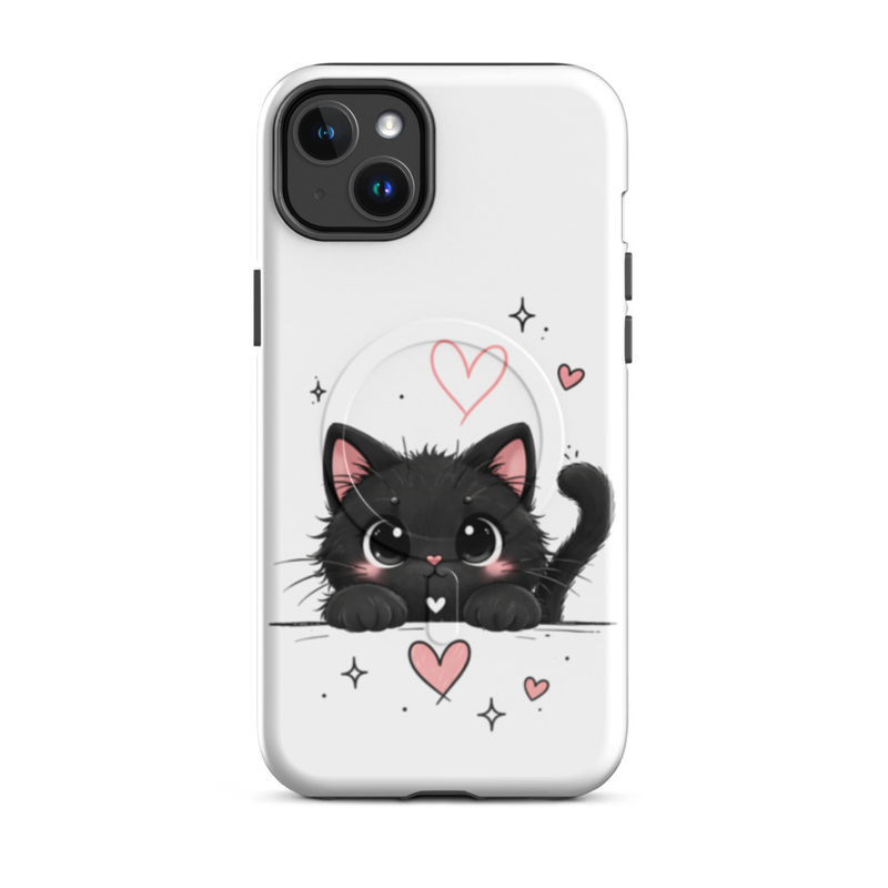 Cute Black Cat iPhone Case