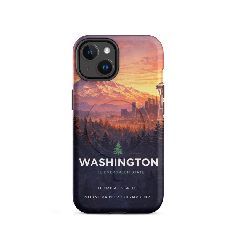 Washington State Illustrated Phone Case