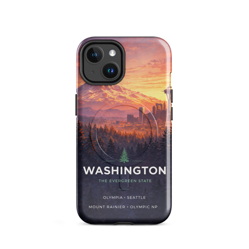 Washington State Illustrated Phone Case