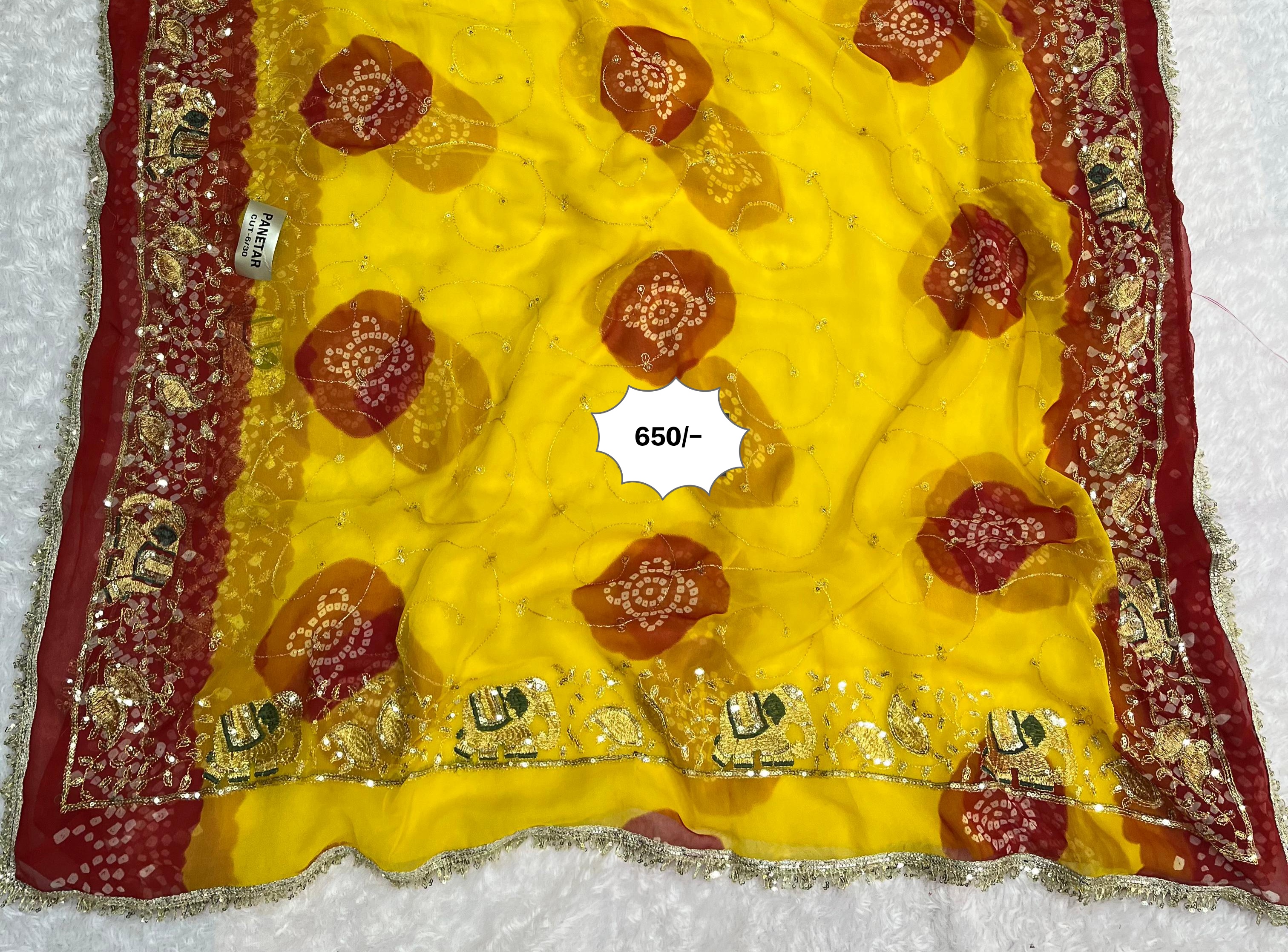 Yellow Floral Ethnic Saree