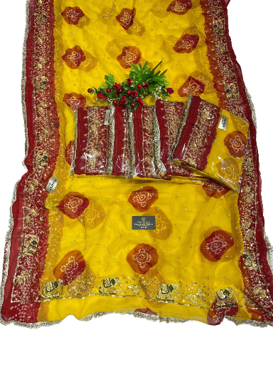 Yellow Floral Ethnic Saree