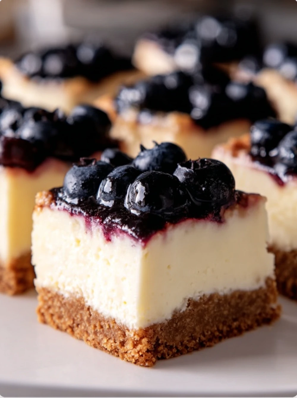 Raw Blueberry- Lemon Cheesecake Bars