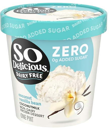 So Delicious Dairy Free Zero Coconut Vanilla Bean