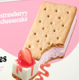 Strawberry Cheesecake Ice Cream Sandwich