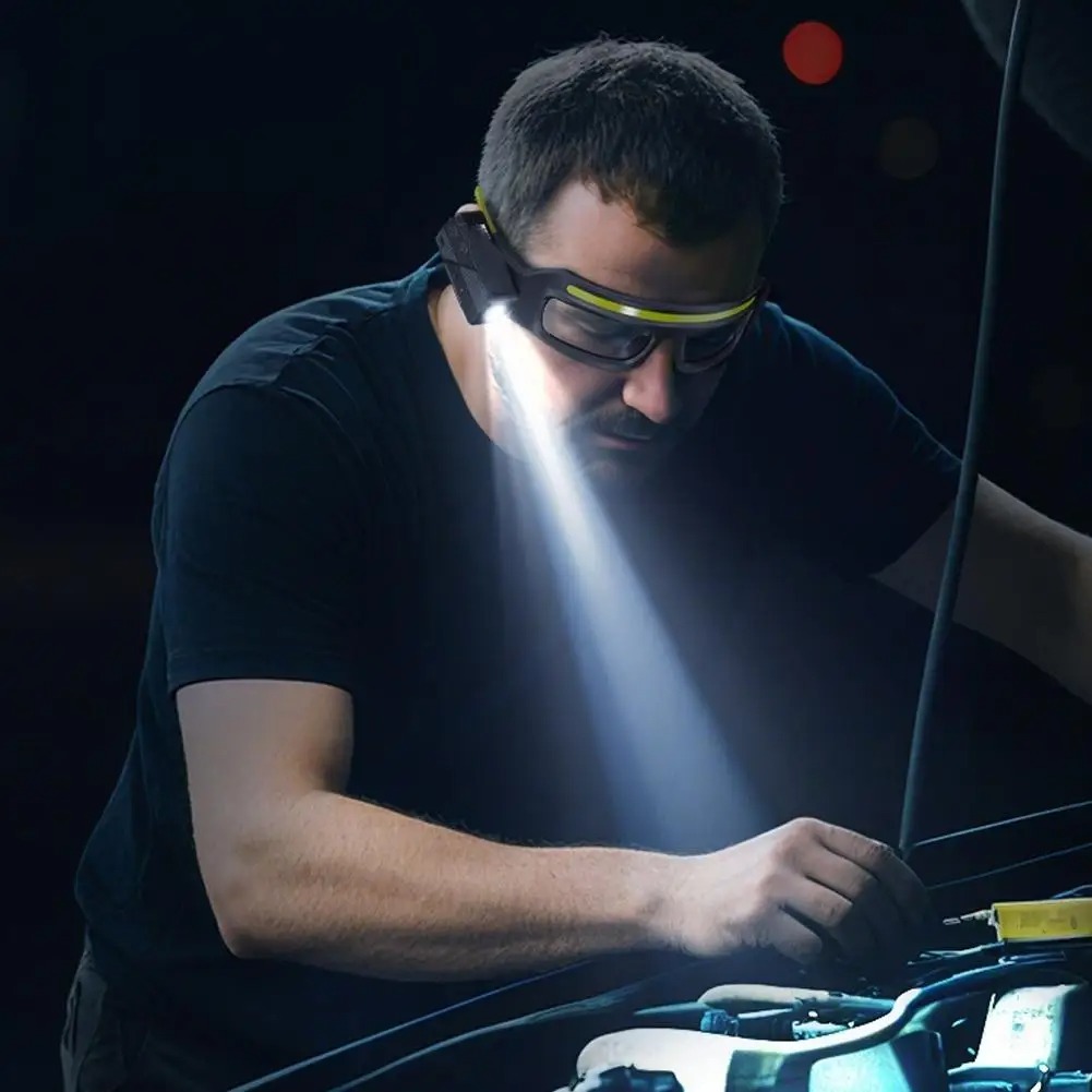 🔦 Hands-Free LED Headlamp Glasses – Ultra-Bright Smart Lighting with Motion Sensor