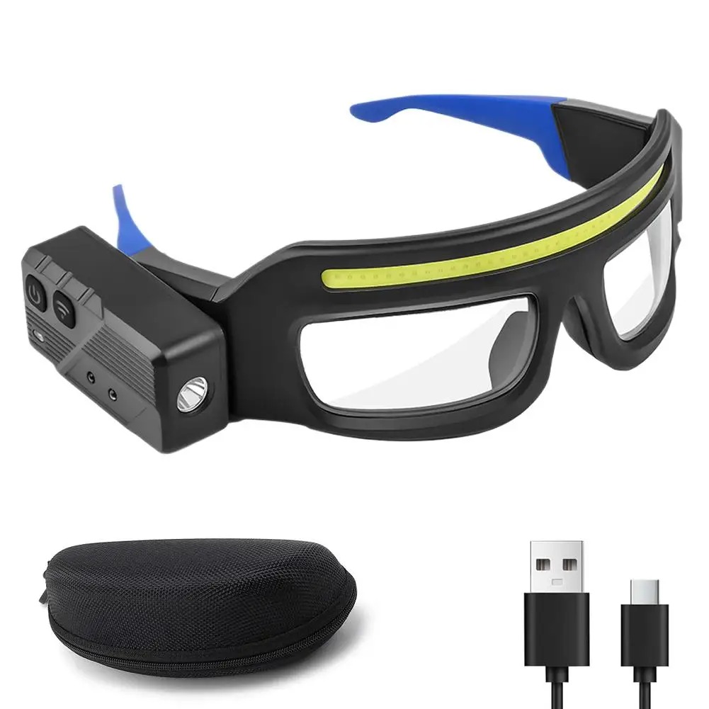 🔦 Hands-Free LED Headlamp Glasses – Ultra-Bright Smart Lighting with Motion Sensor