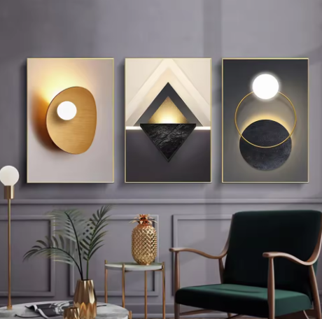 Geometric Wall Art Trio