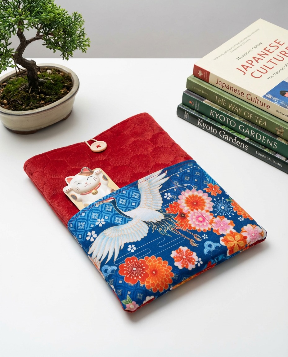 Etui ochronne na książkę - ŻURAWIE W KWIATACH