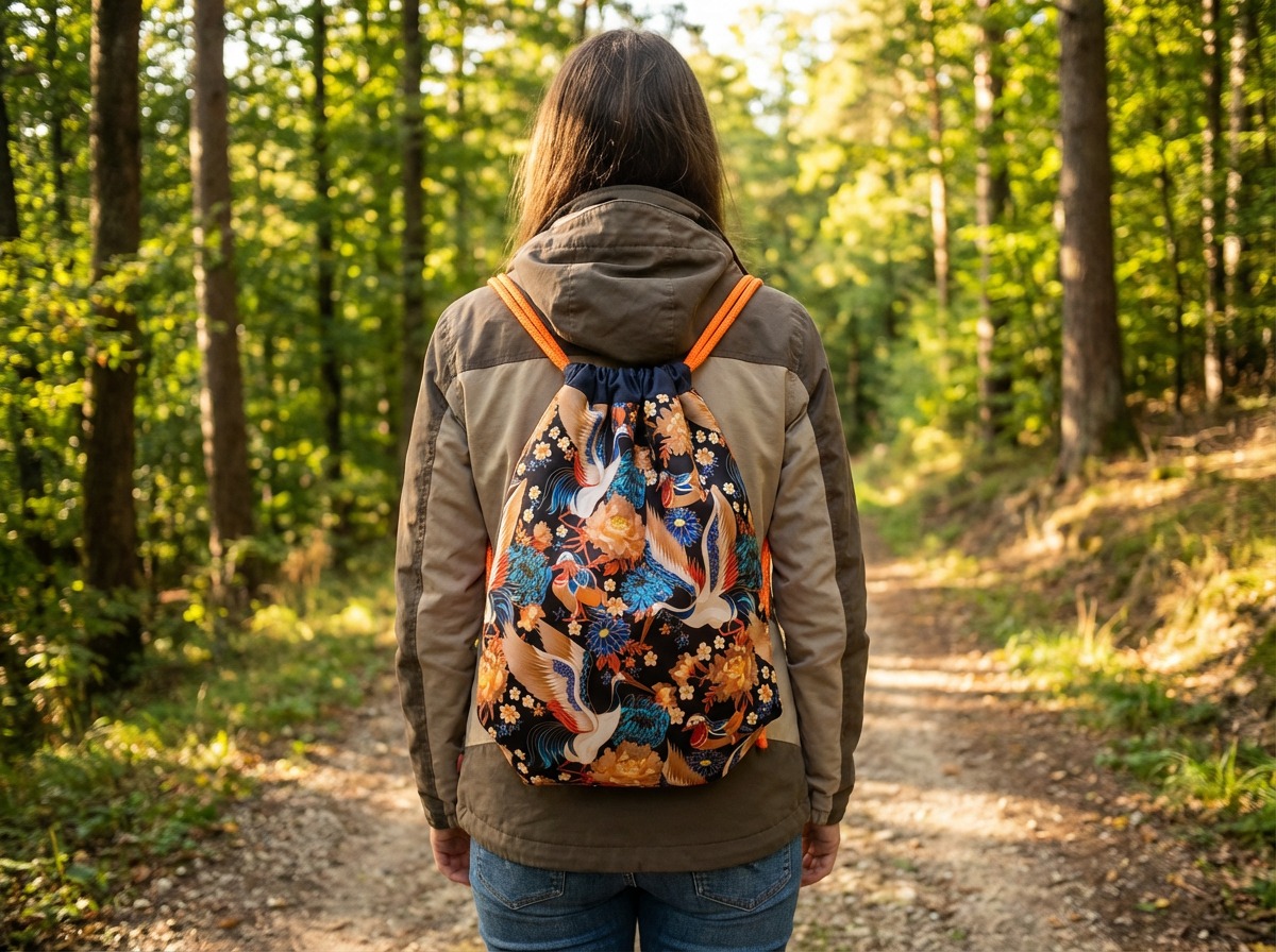 Workoplecak z motywem żurawii