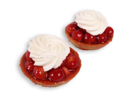 Hw aardbeiengebakje slagroom