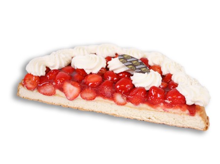 1/2 Aardbeienvlaai Biskwiebodem Slagroom 5-6 personen