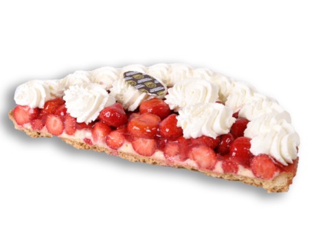 1/2 Aardbeienvlaai Puddingbodem Slagroom 5-6 personen