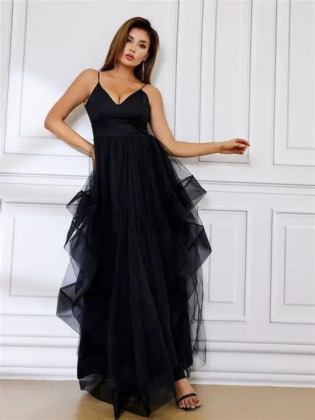 Elegant Black Evening Gown
