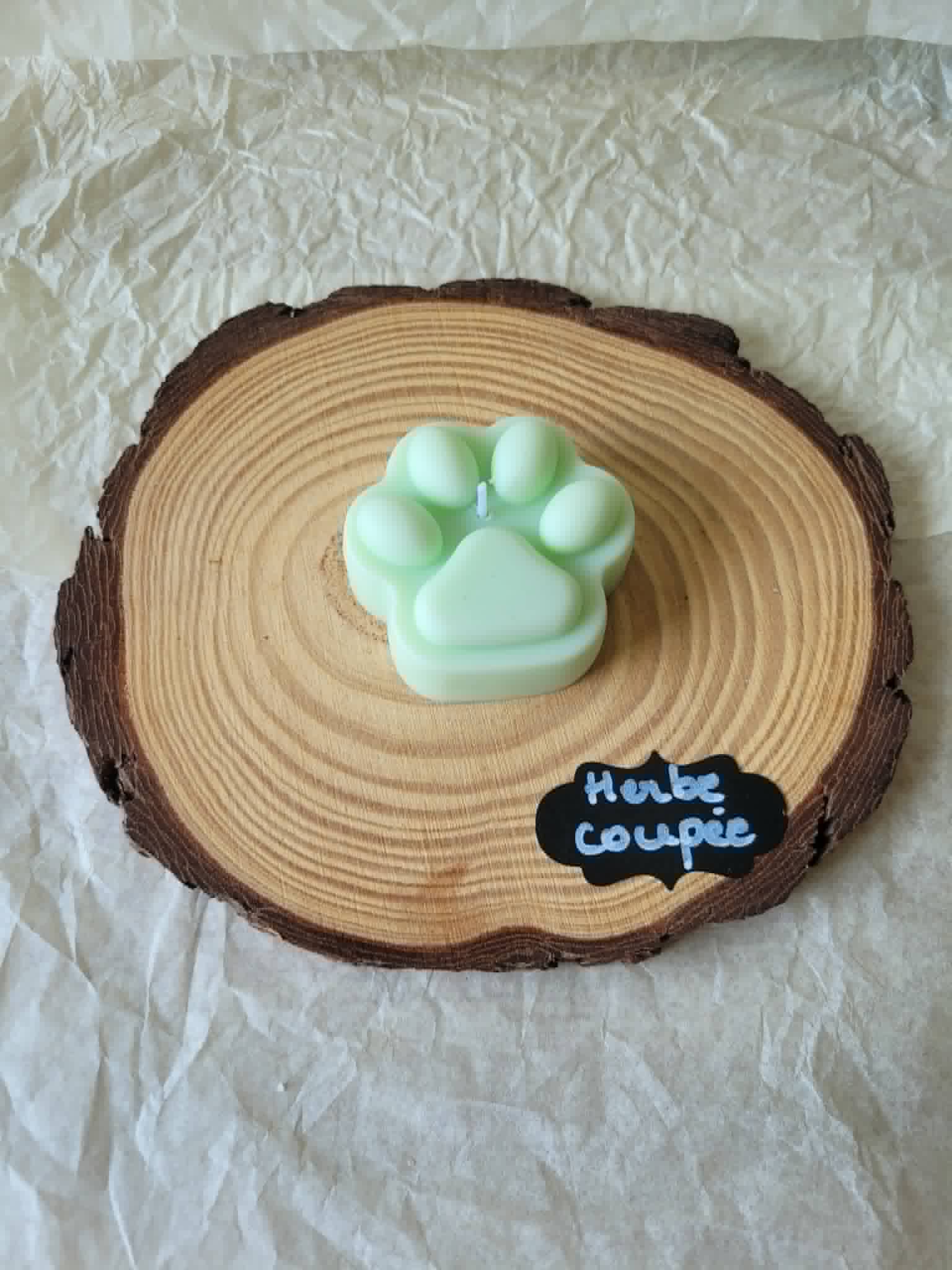 Bougie La Patoune de Cha'Chat 🐾 Herbe Coupée 🌿 – 35 g