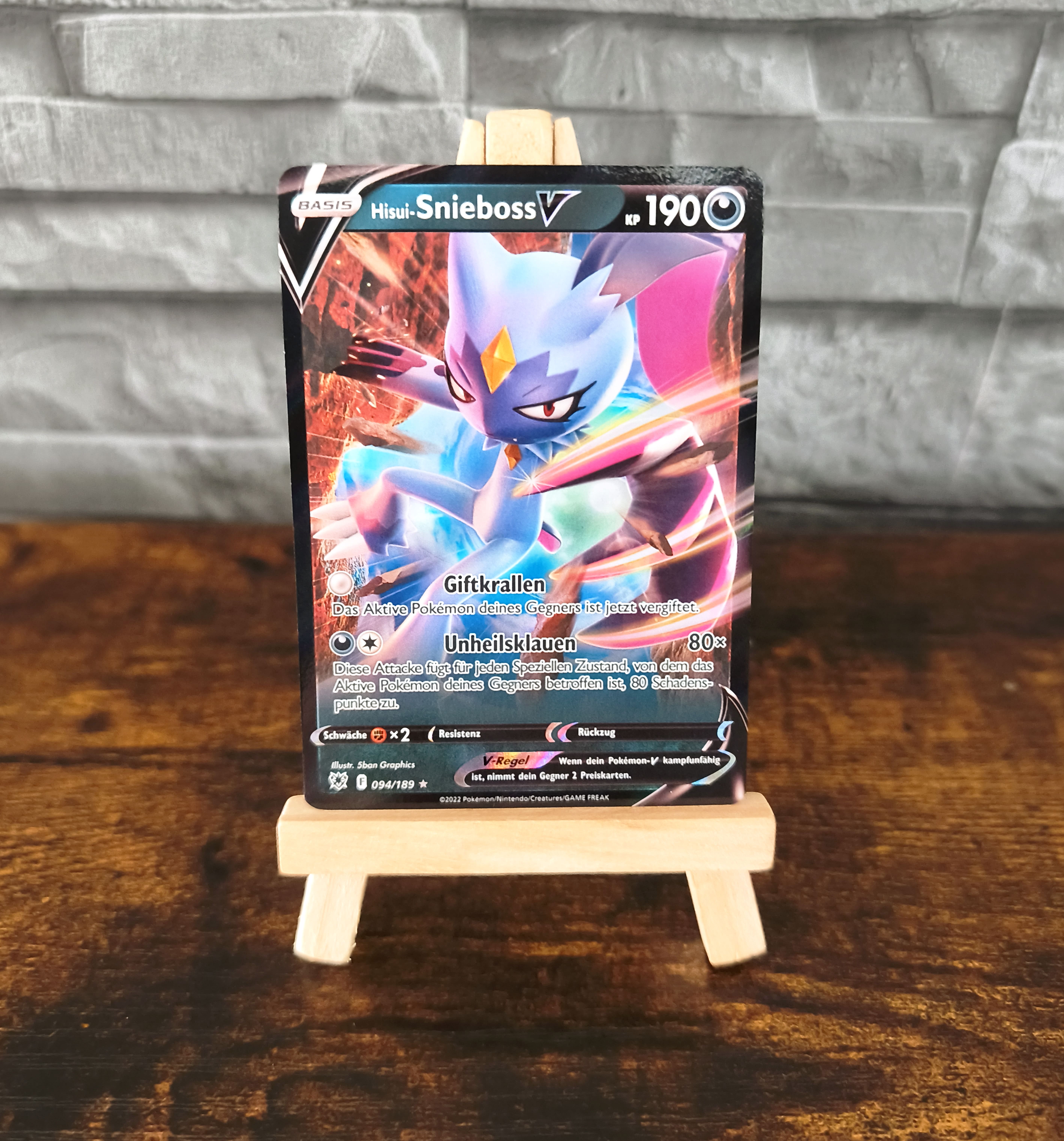Pokémon Sammelkarte Hisui-Snieboss V (ASR 094)