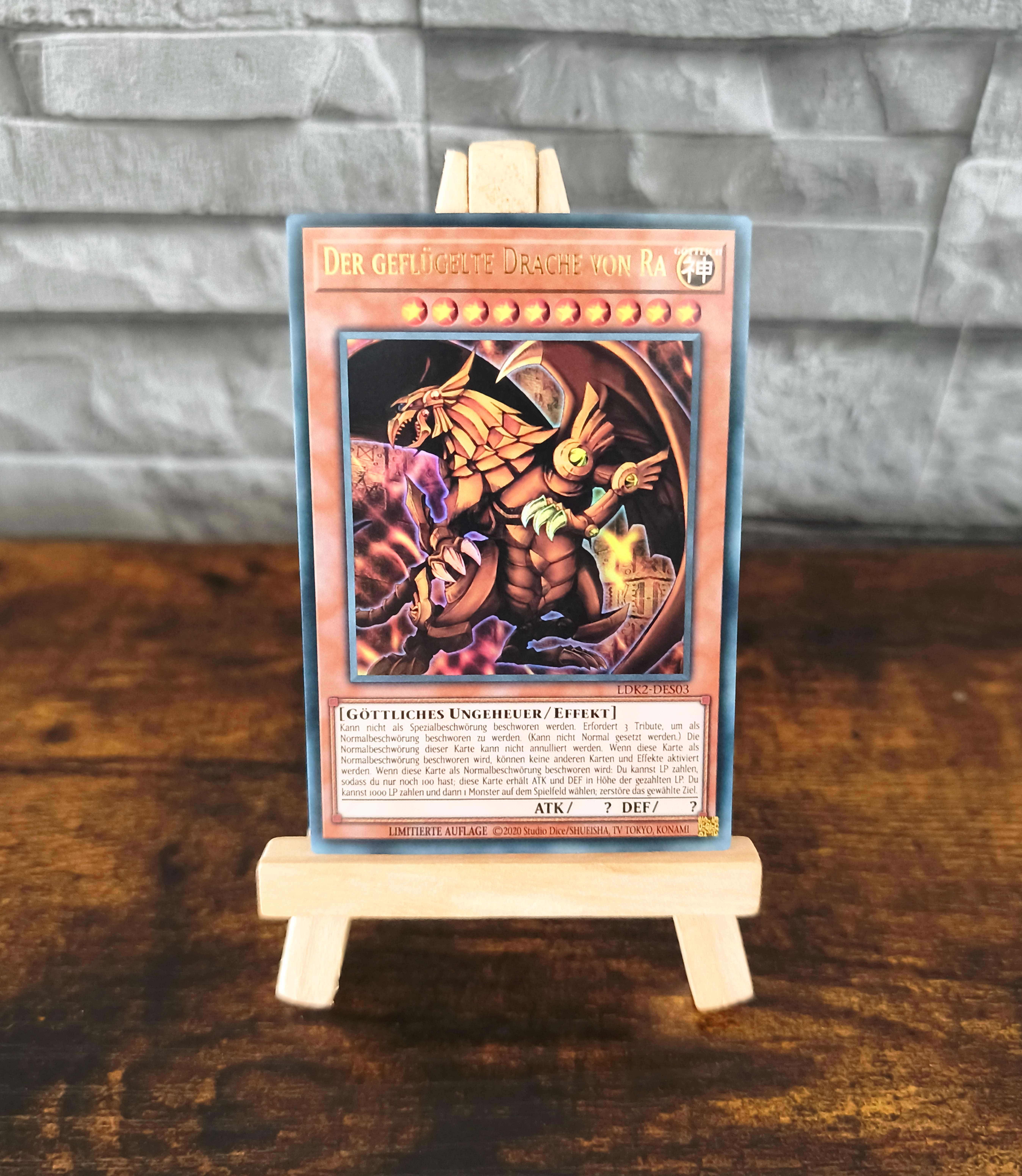 Yu-Gi-Oh! Sammelkarte Der geflügelte Drache von Ra