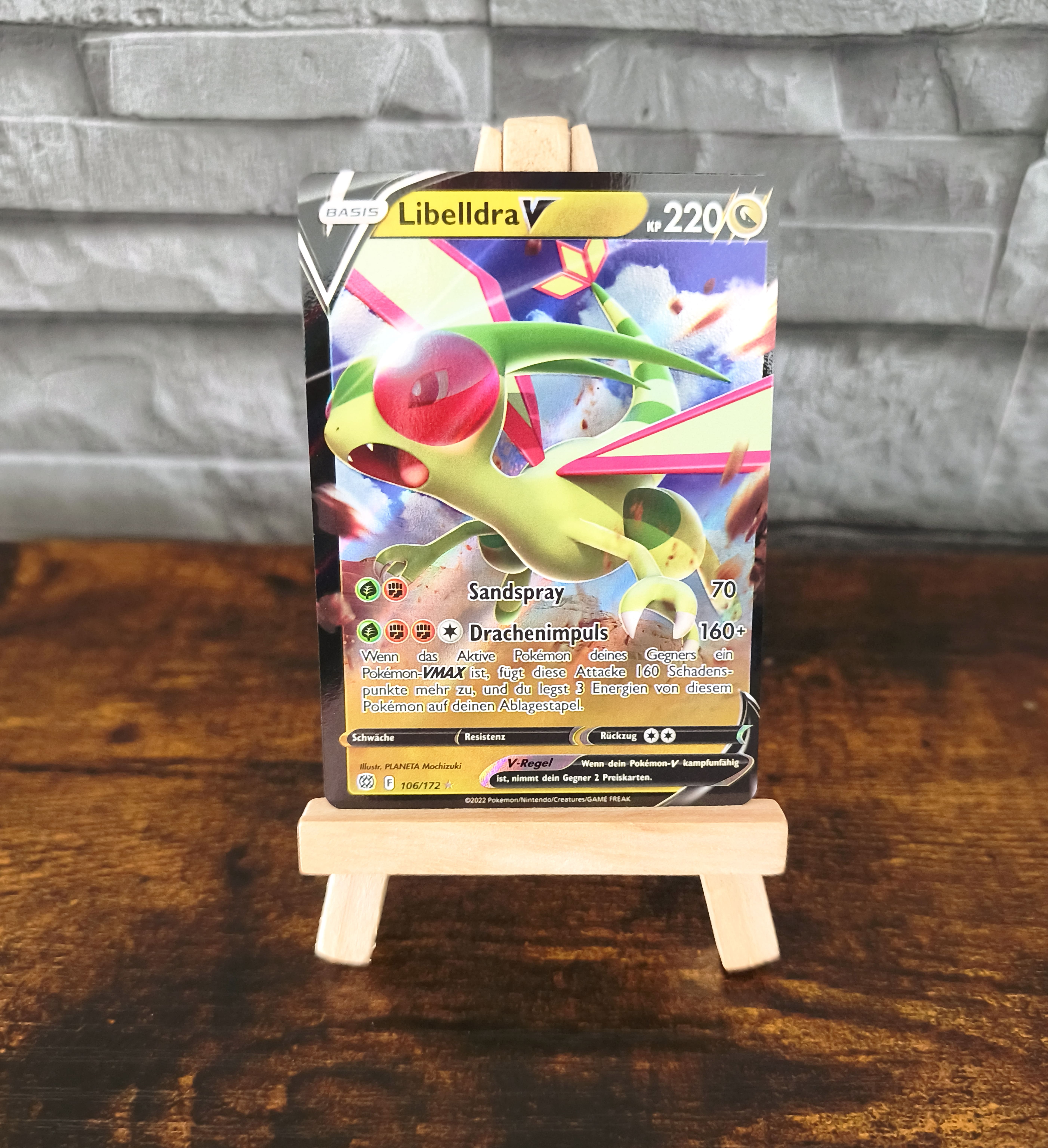 Pokémon Sammelkarte Libelldra V (BRS 106)