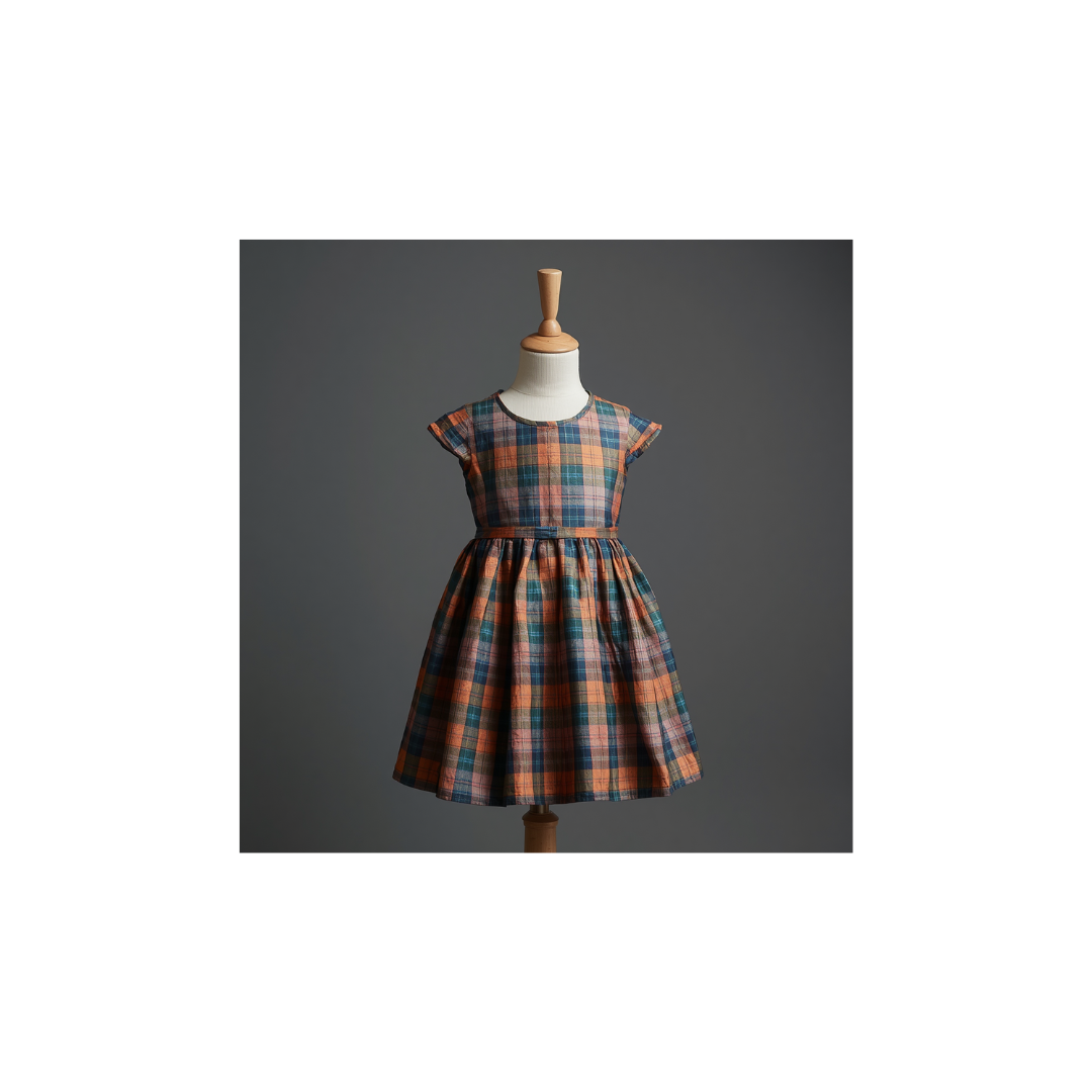 Kids Plaid Cotton Dress
