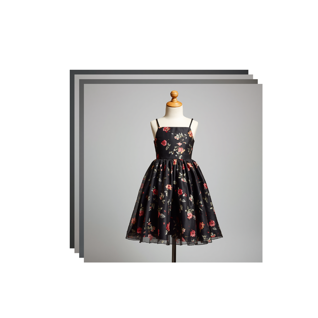 Kids Floral Print Party Dress