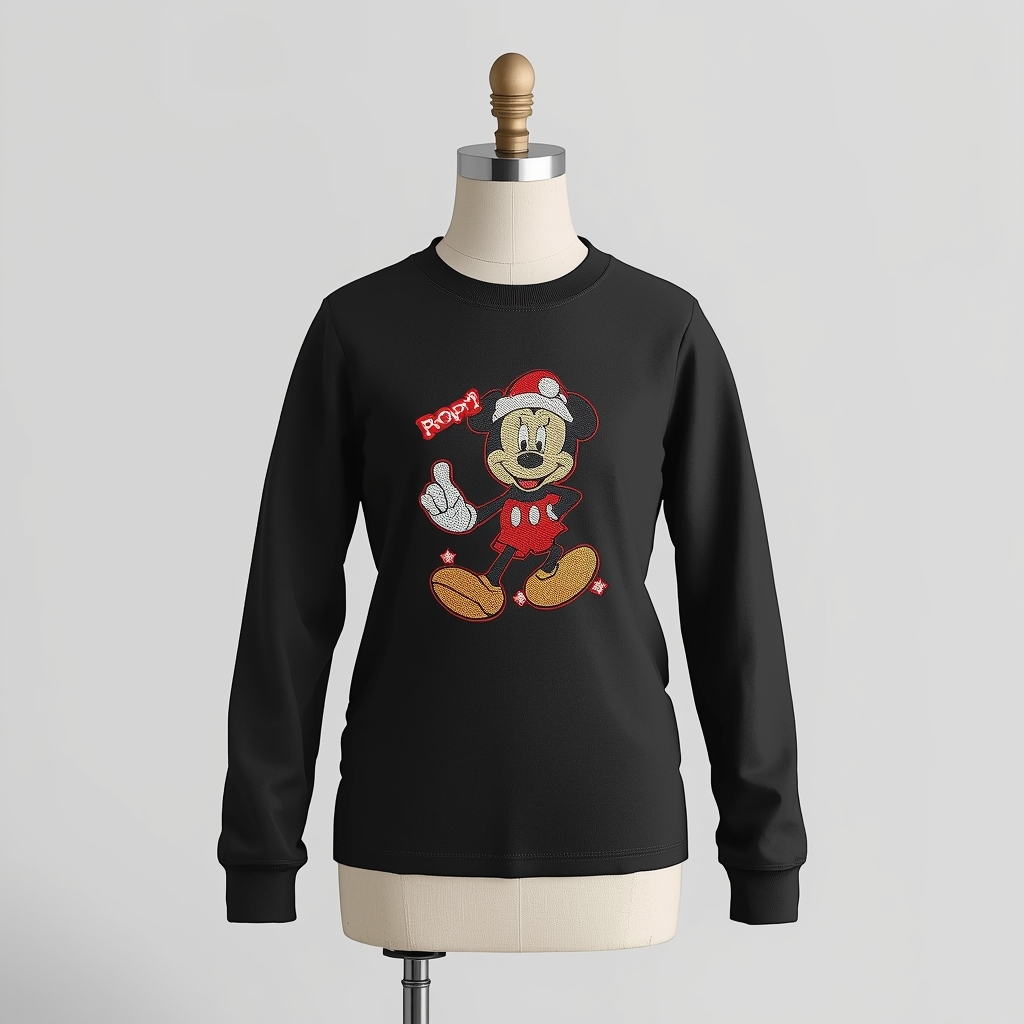 Kids Printed Black Sweatshirt