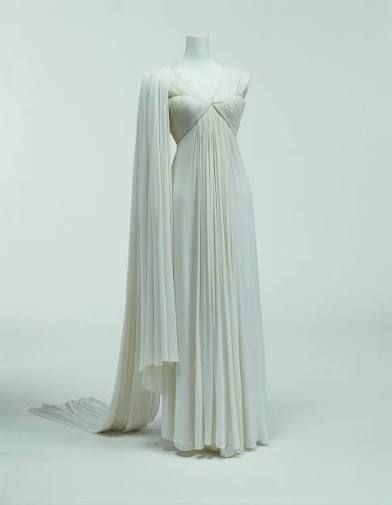 Elegant Grecian-Inspired White Gown