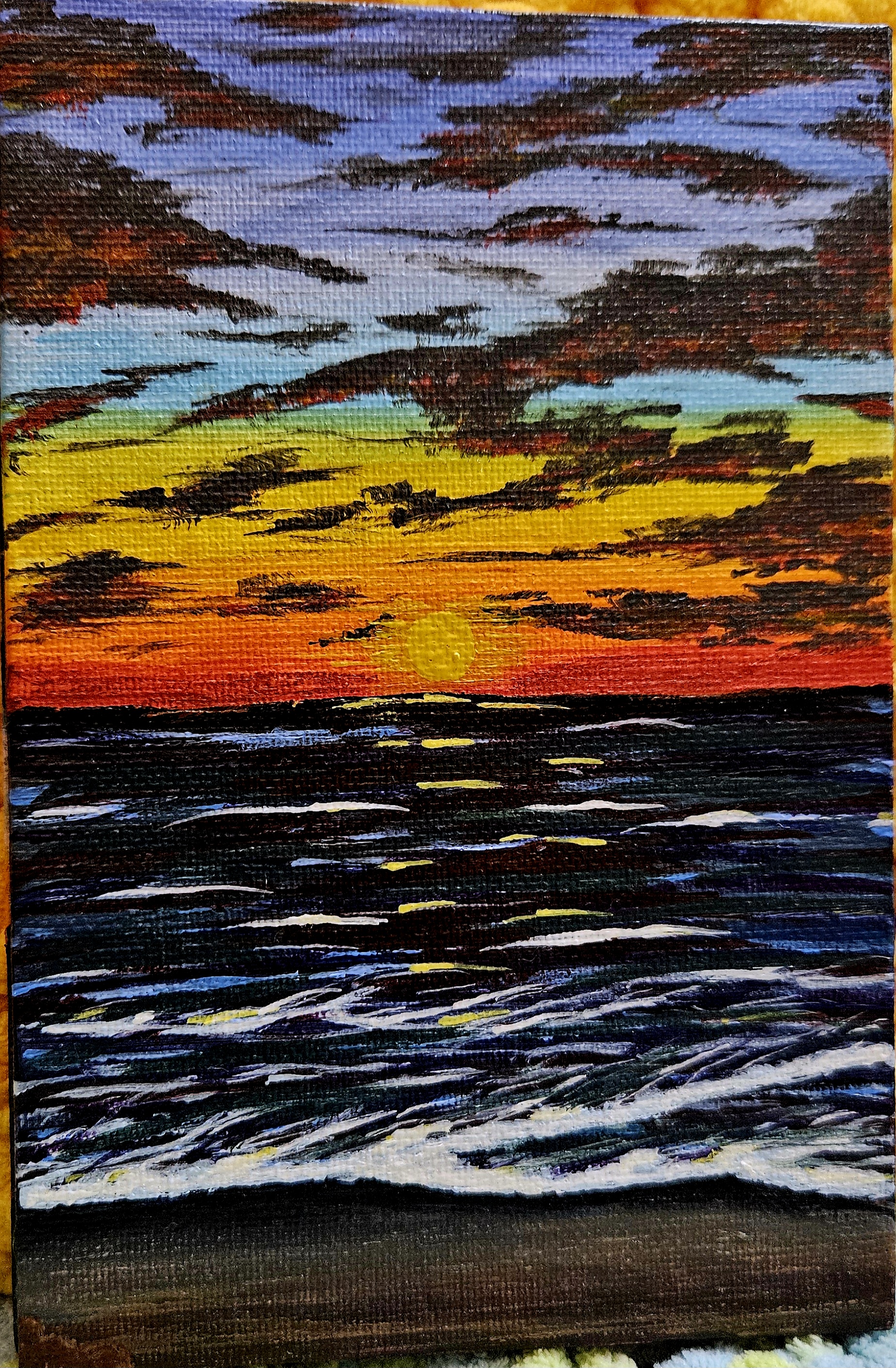Sunset Ocean Painting