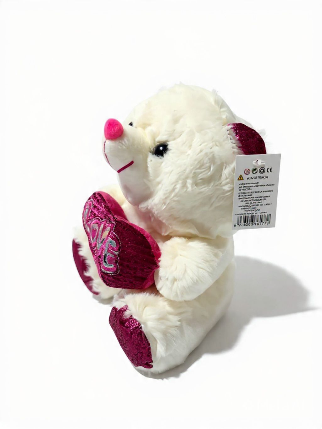 Oso de Peluche Blanco con Corazón LOVE