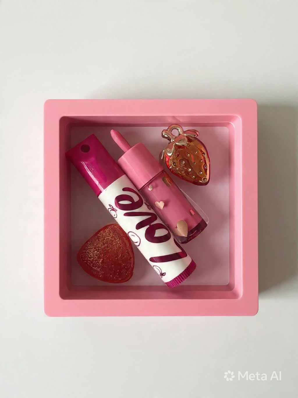 Set Lip Balm + Lip Gloss Frutilla 