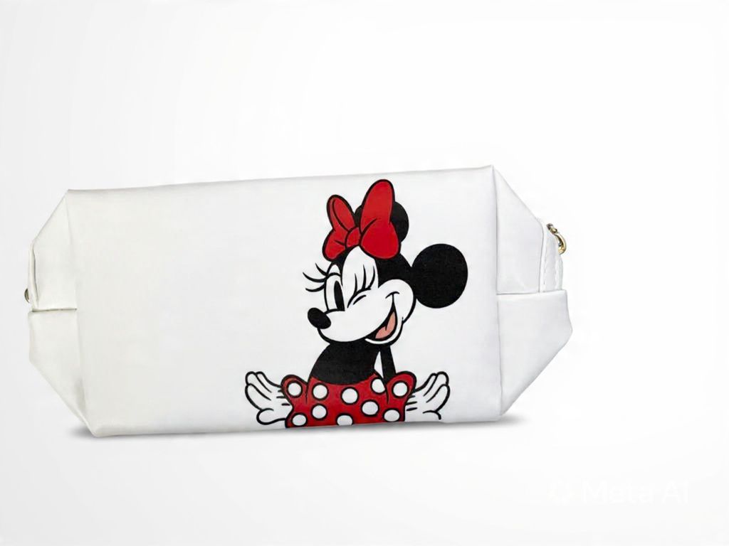 Cosmetiquero Minnie Mouse Blanco Clásico – Disney Oficial