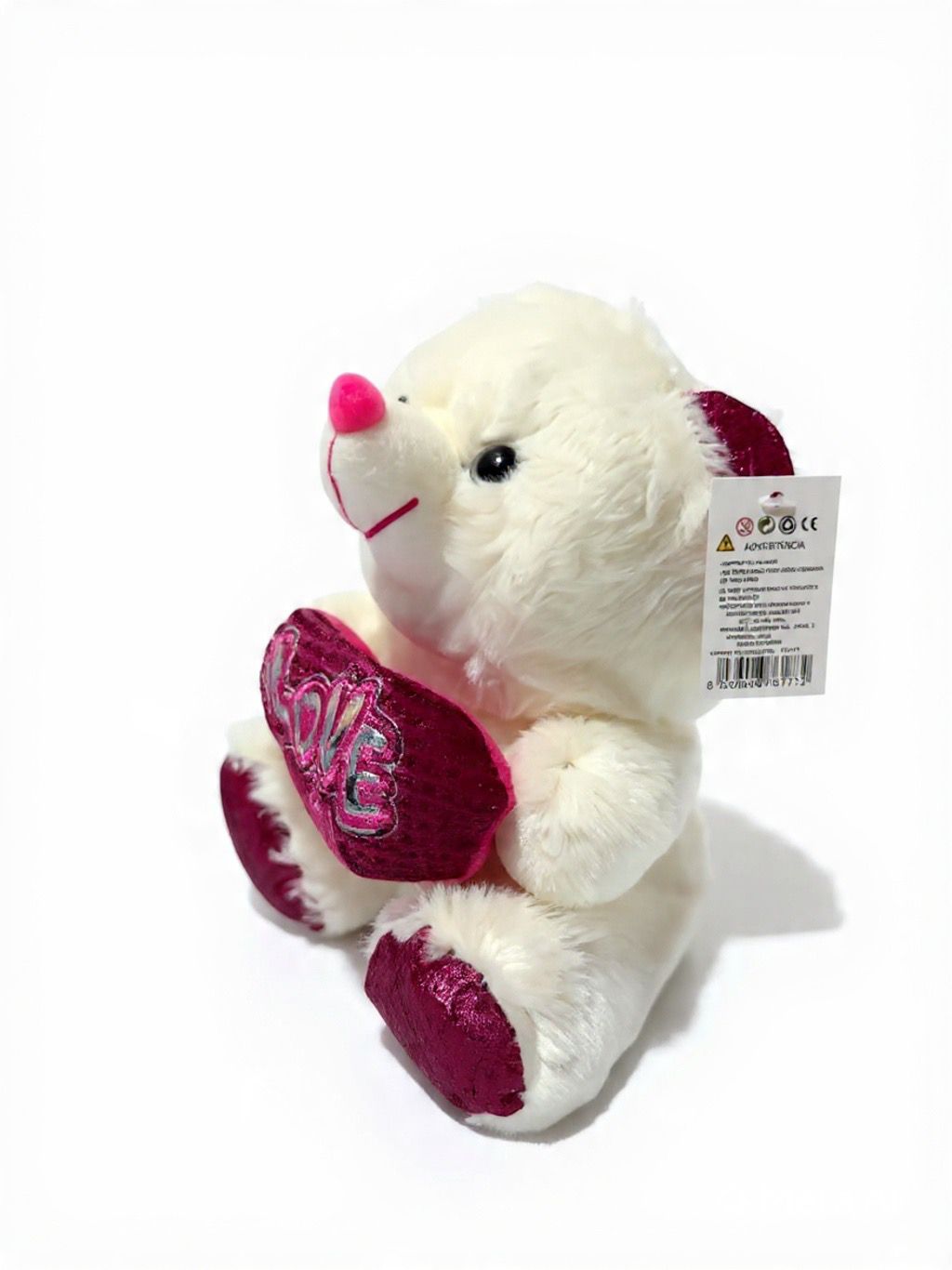 Oso de Peluche Blanco con Corazón LOVE 