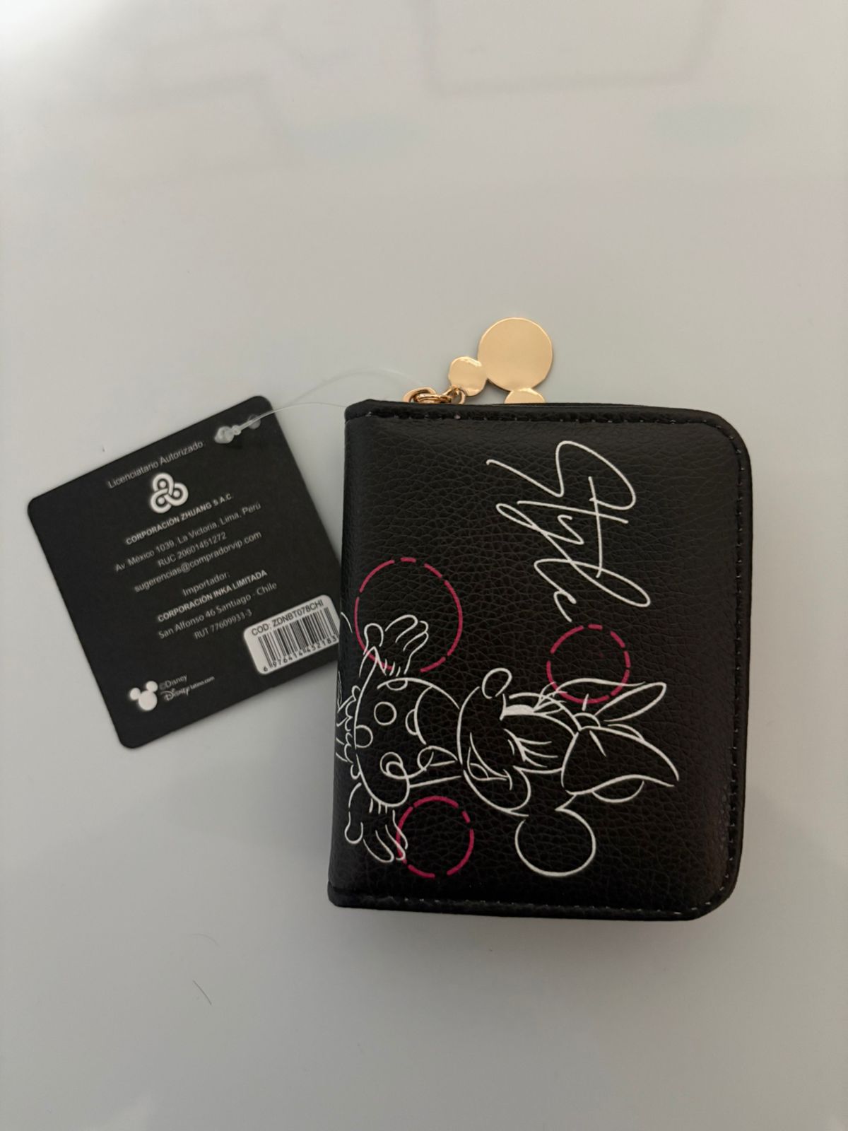 Billetera Minnie Mouse Negra – Diseño Style 