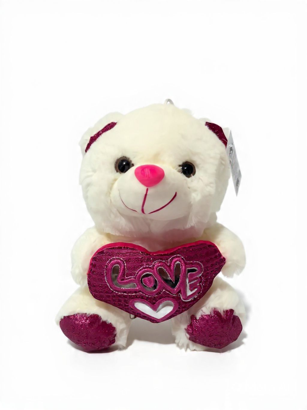 Oso de Peluche Blanco con Corazón LOVE
