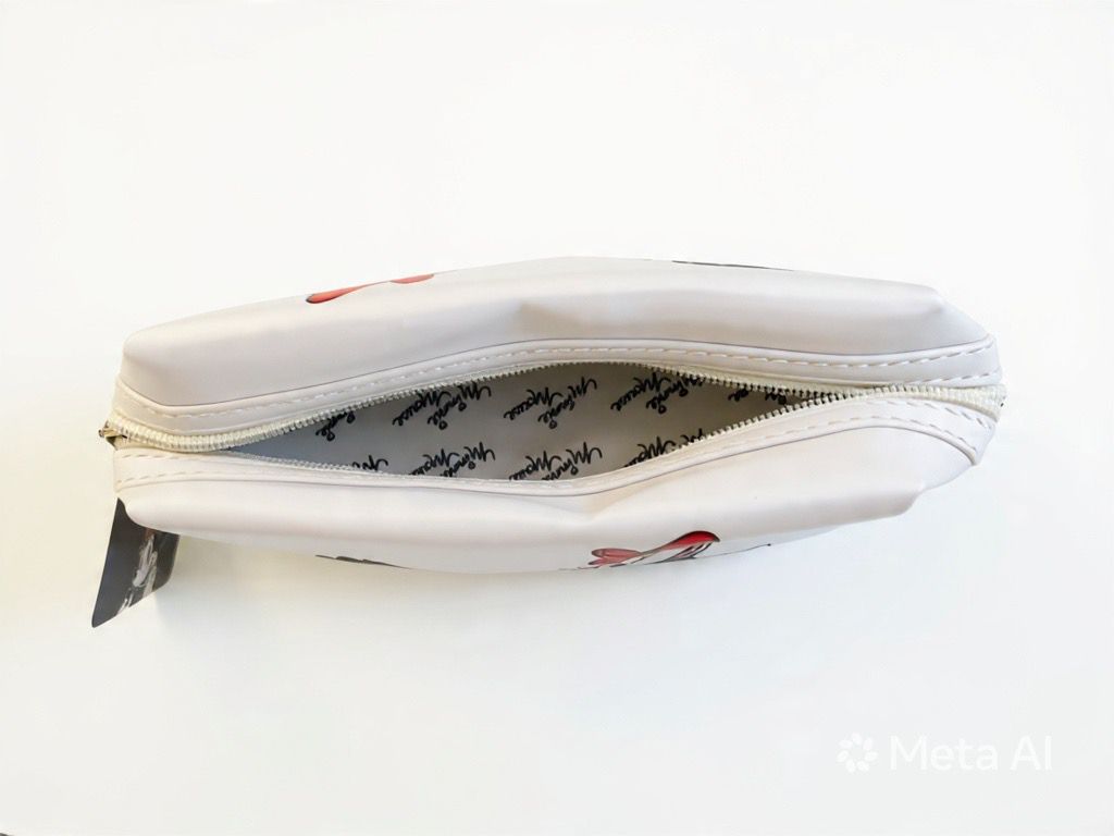 Cosmetiquero Minnie Mouse Blanco Clásico – Disney Oficial