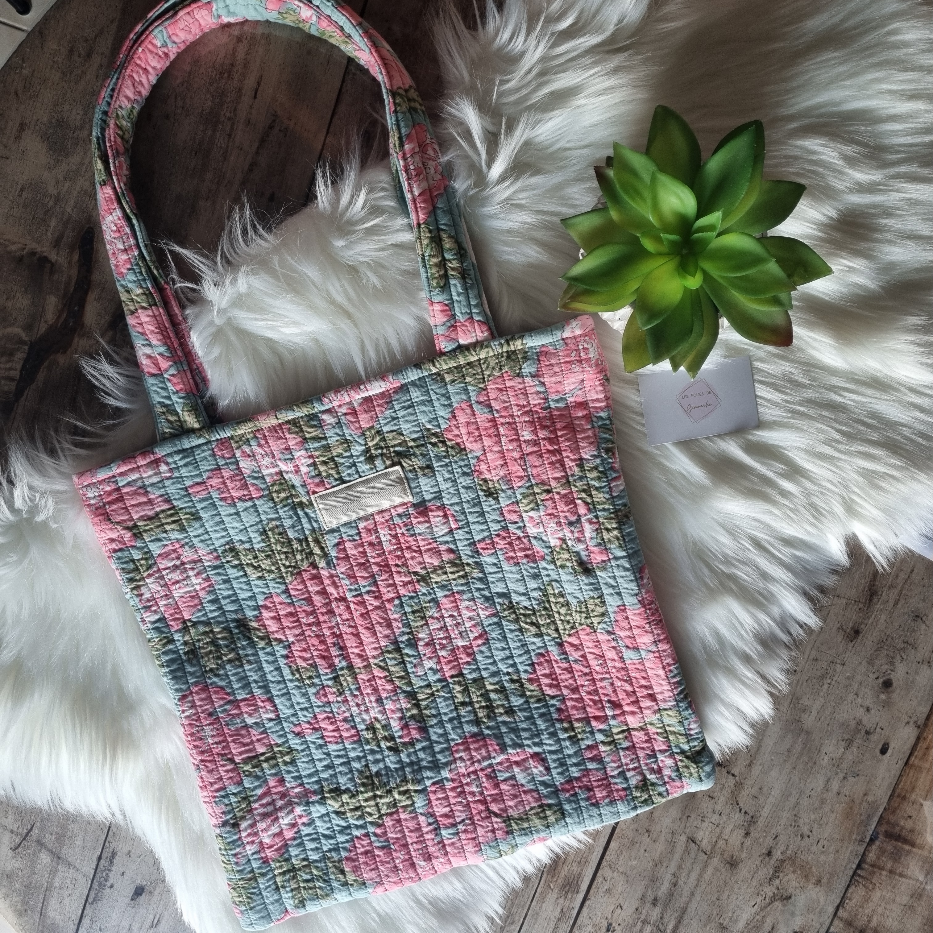 SAC EN TISSU INDIEN HAND BLOCK PRINT