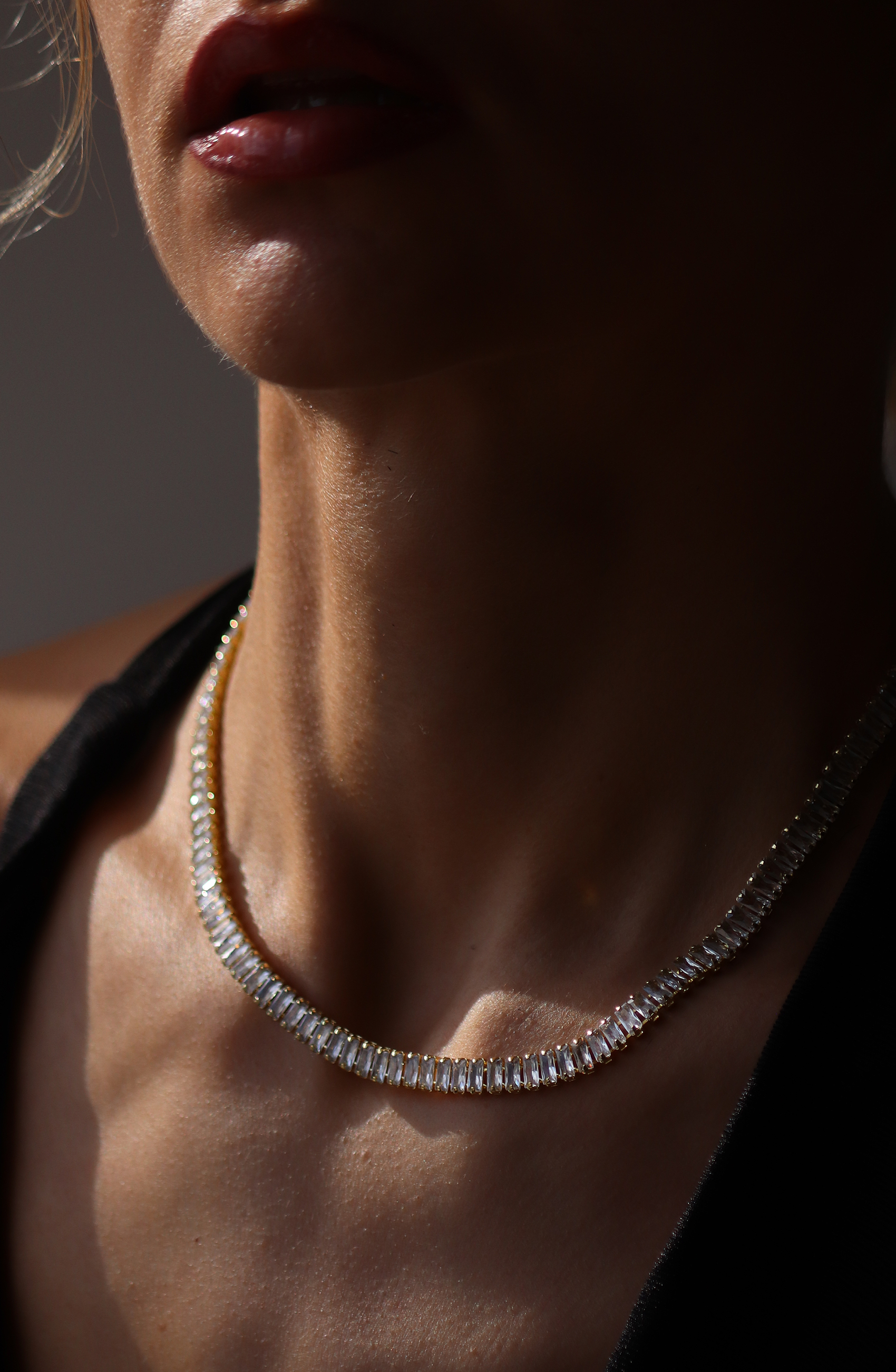 Golden Zirconia stone Necklace