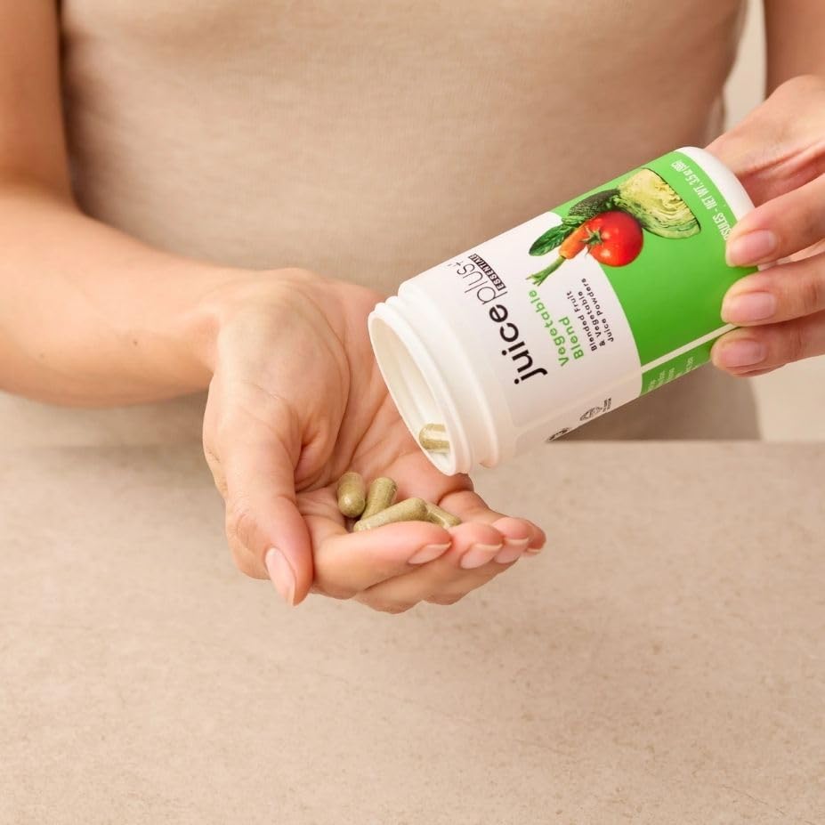 JuicePlus+ Fruit and Vegetable Blend: for Solid Nutritional Foundation - Boost Family's Health with 20 Fruits & Veggies Plus Plant Nutrients - Prepacked 2 Bottles (60 Servings of Fruit, 60 of Veg)