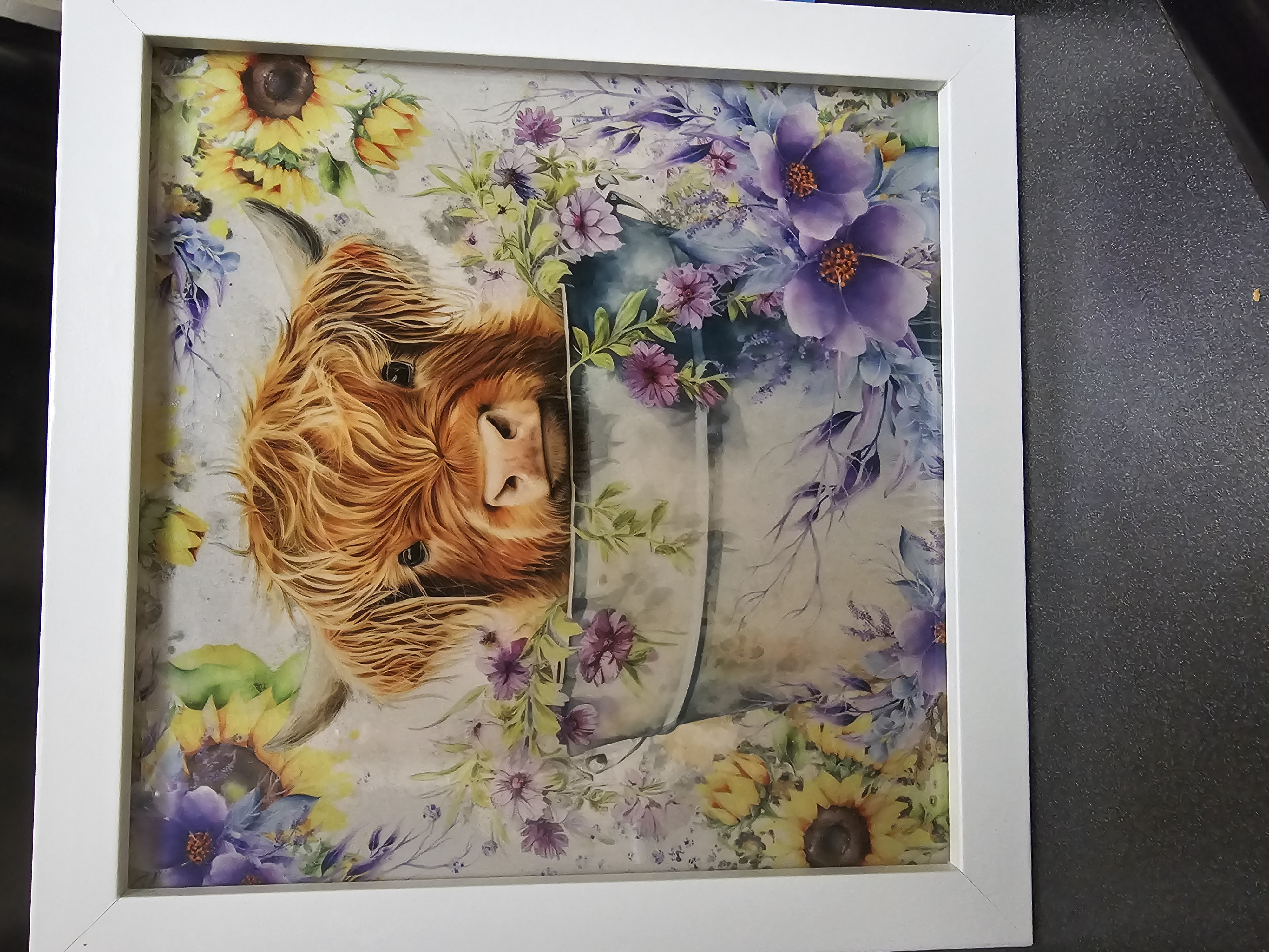 Highland Cow Light Up Frame