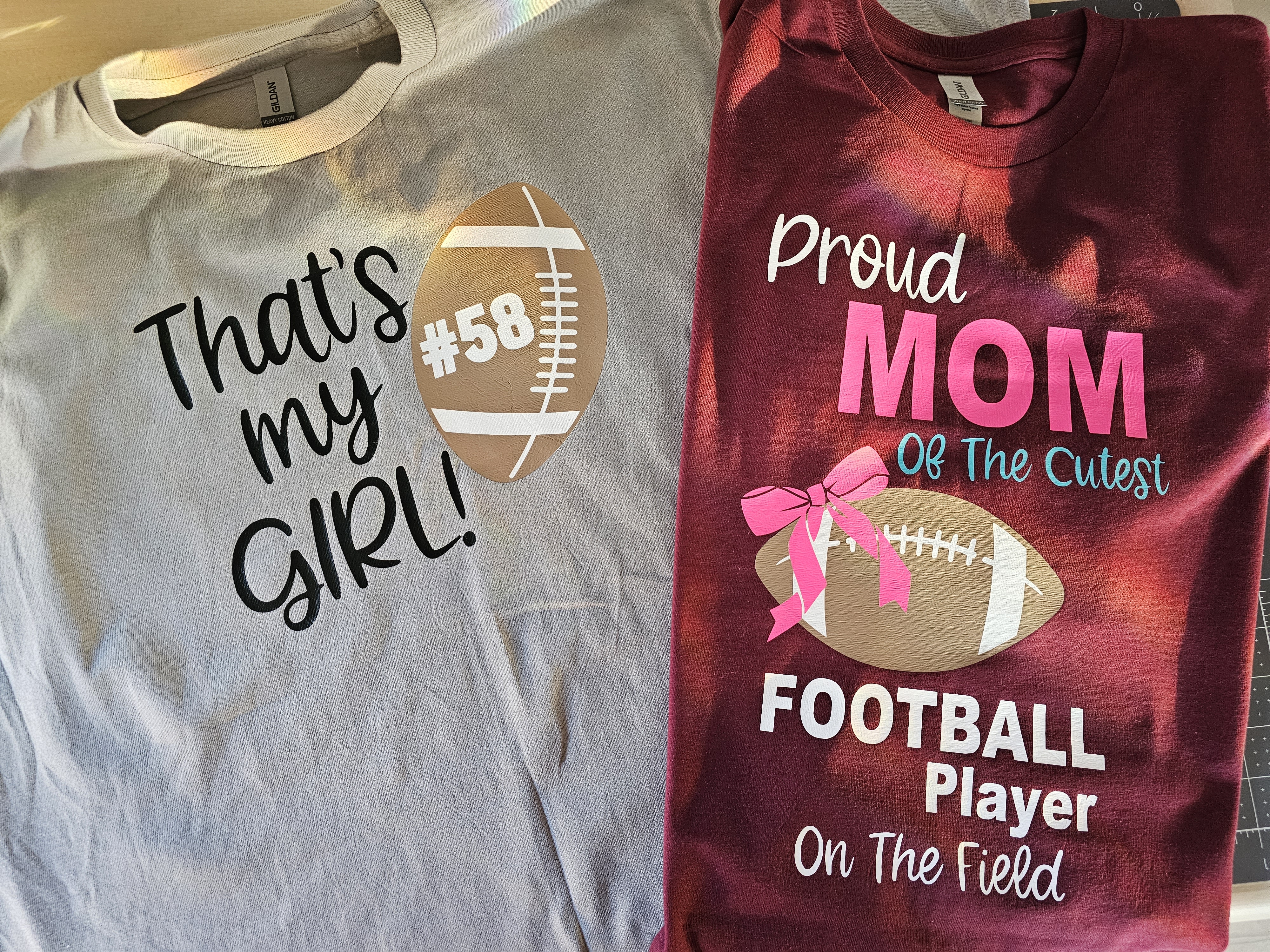 Football Mom & Daughter T-Shirt Set