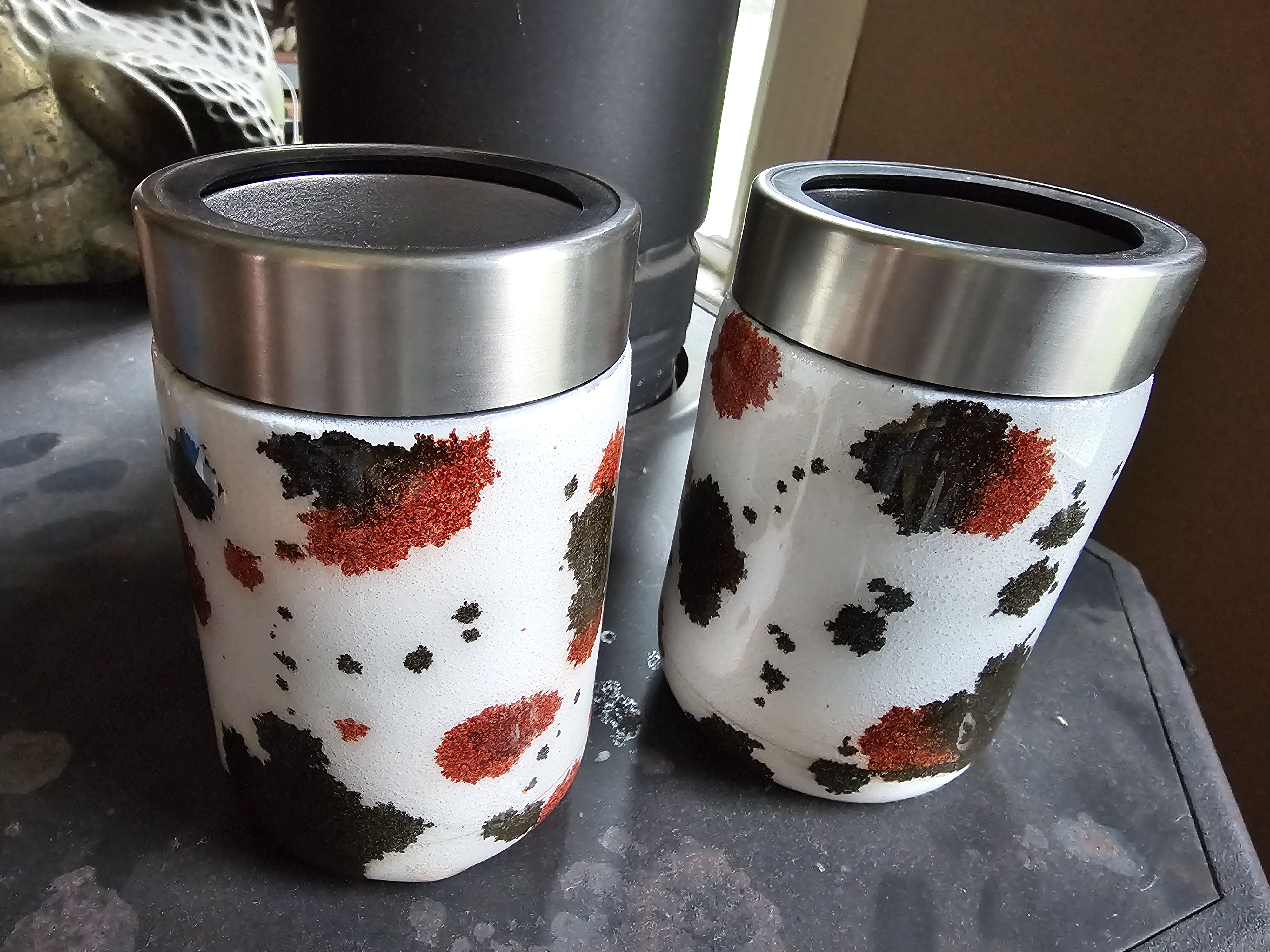 Cow Print Stainless Steel Can Coolers