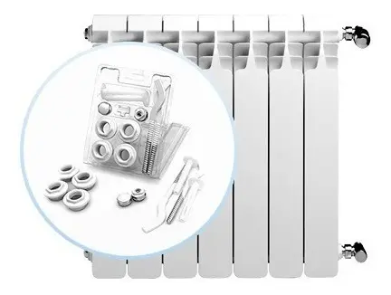 Radiador Italiano Diamante 500 P/calefacción Sira Group +kit