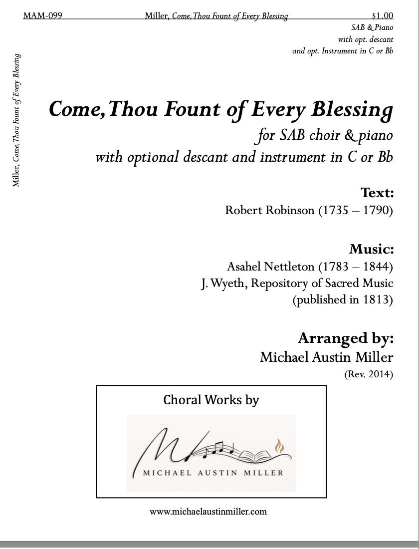 Come, Thou Fount of Every Blessing (Digital Sheet Music)