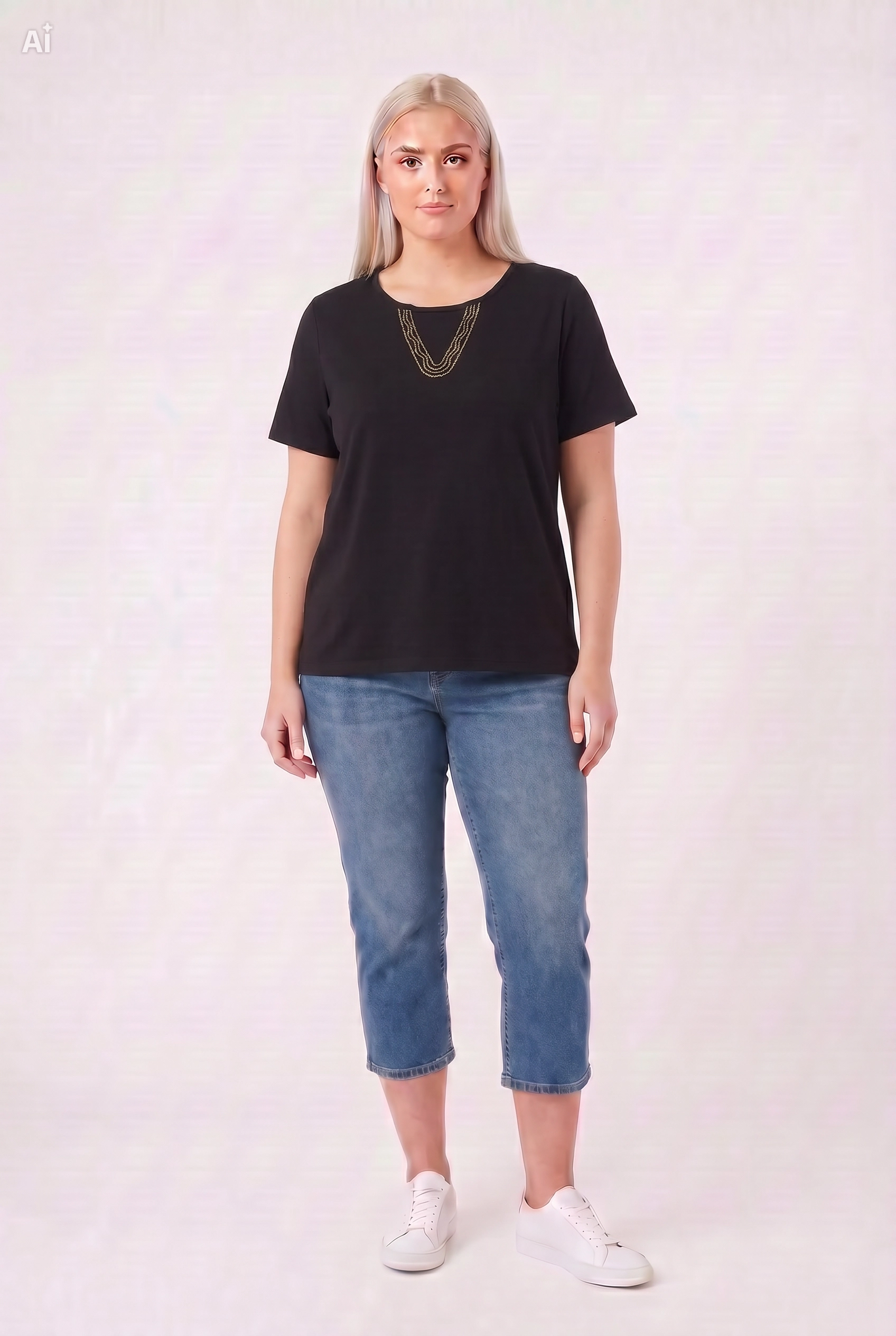 Playera negra básica CORAL BAY TALLA L
